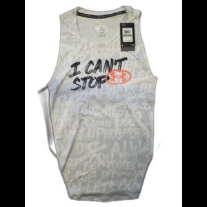 NEW Under Armour Tank Top Men L Compression Fit Active Workout I Cant Stop NWT